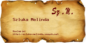 Szluka Melinda névjegykártya